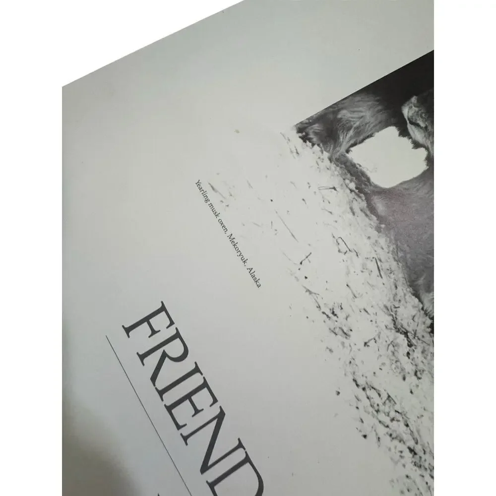 VTG Friends of the‎ Musk Ox Alissa Crandall Poster Artist Signed 1988 Mekoryuk
